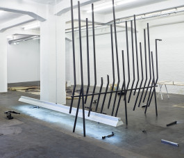 Deep Sea Dweller by Marcel Hiller, steel sculpture, group exhibition Field of Codes Marcel Hiller